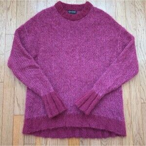 Banana Republic Andi Oversized Italian Yarn Raspberry Sweater Size Small Alpaca